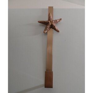 Starfish Bronze Over-The-Door Hanger For Wreaths Or Towels 15" Long
